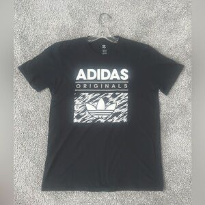 Adidas Black and White Short Sleeve Tees